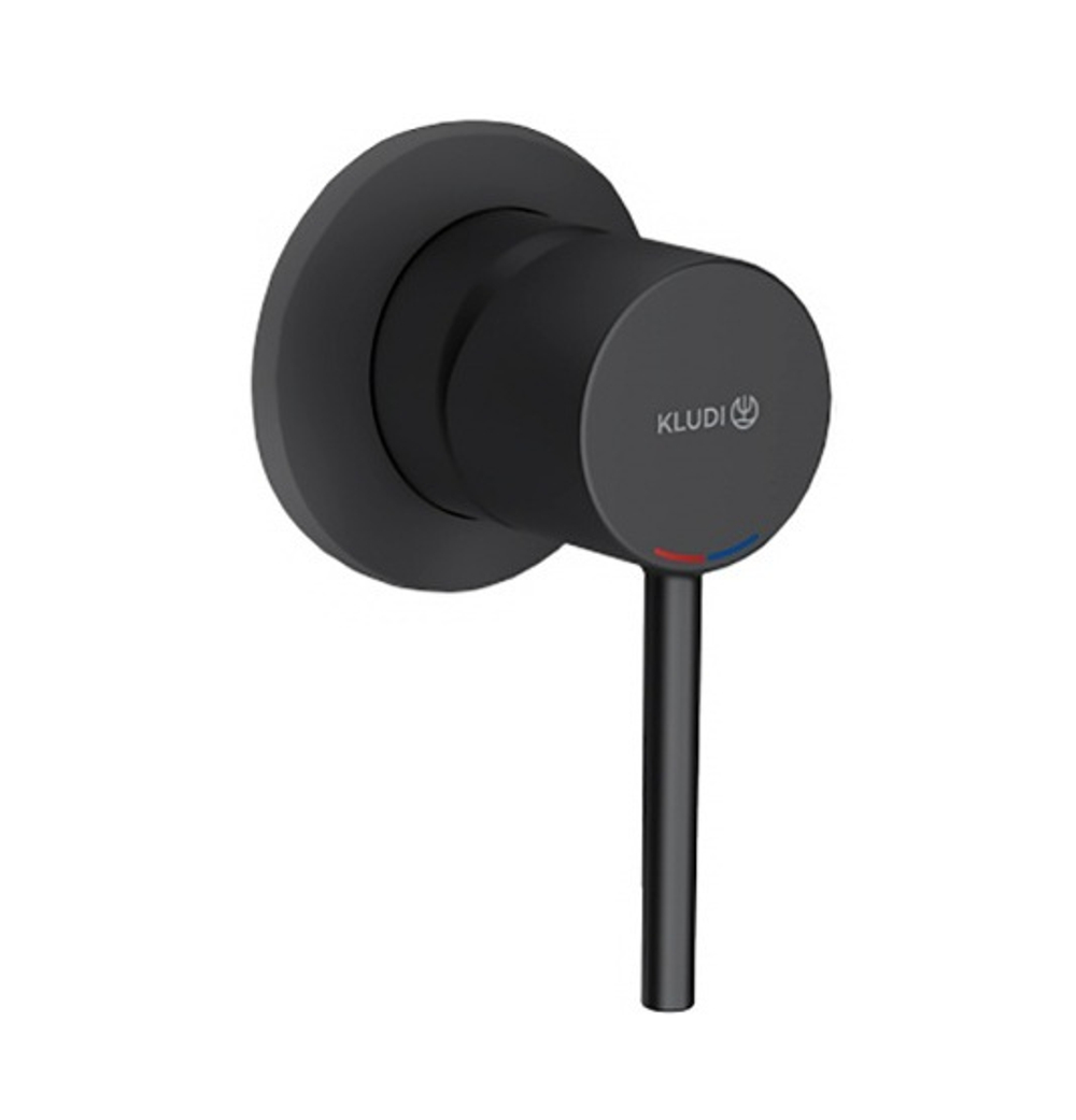 Смеситель для душа Kludi Bozz встраиваемый, внешняя часть, черный матовый (389253976)