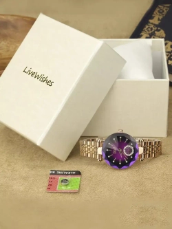 Часы наручные кварцевые LIVEWISHES на металлическом браслете, золотистый W9022220-01