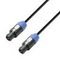Adam Hall K3S215SS1000 - кабель спикерный Speakon 4-pole - Speakon 4-pole, 2 x 1.5 мм2, 10 м, темно-
