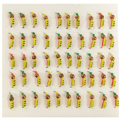 Мормышки Столбик d 3мм. 0.95гр. Вольфрам. Латунный шар З/П  (набор 10 штук)