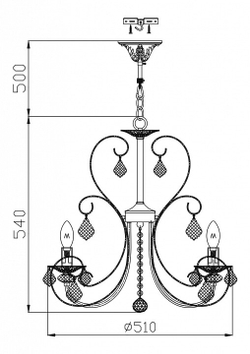 Подвесная люстра Maytoni ARM270-05-R