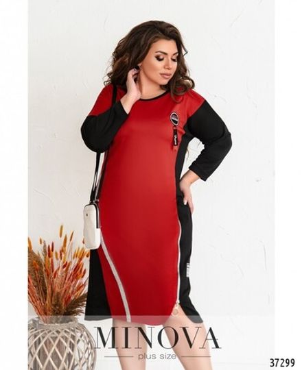 Платье 112-1-красный Minova Фото 2