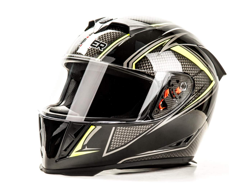 Шлем мото интеграл HIZER J5311 №1 (XL) black/lemon