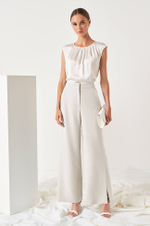 3970 Брюки женские (молочный)