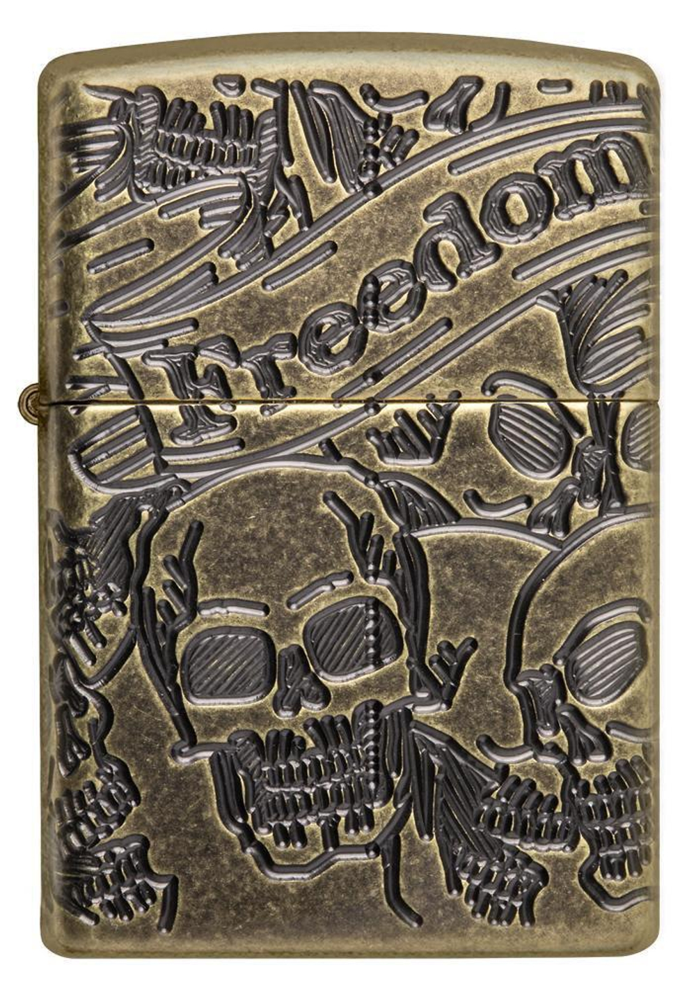 Зажигалка Armor™ Freedom Skull Antique Brass™ ZIPPO 49035