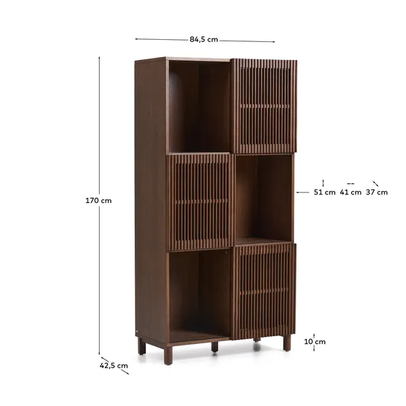 Стеллаж Beyla из ясеня с отделкой под орех