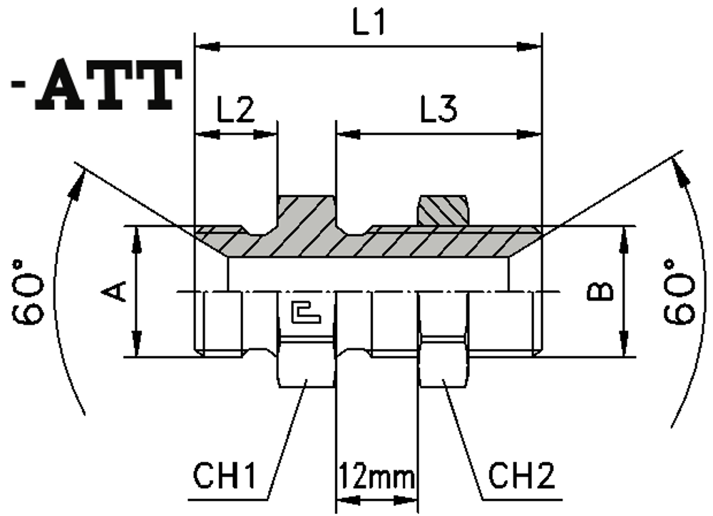 Соединение P BSP 3/8" BSP 3/8" ATT