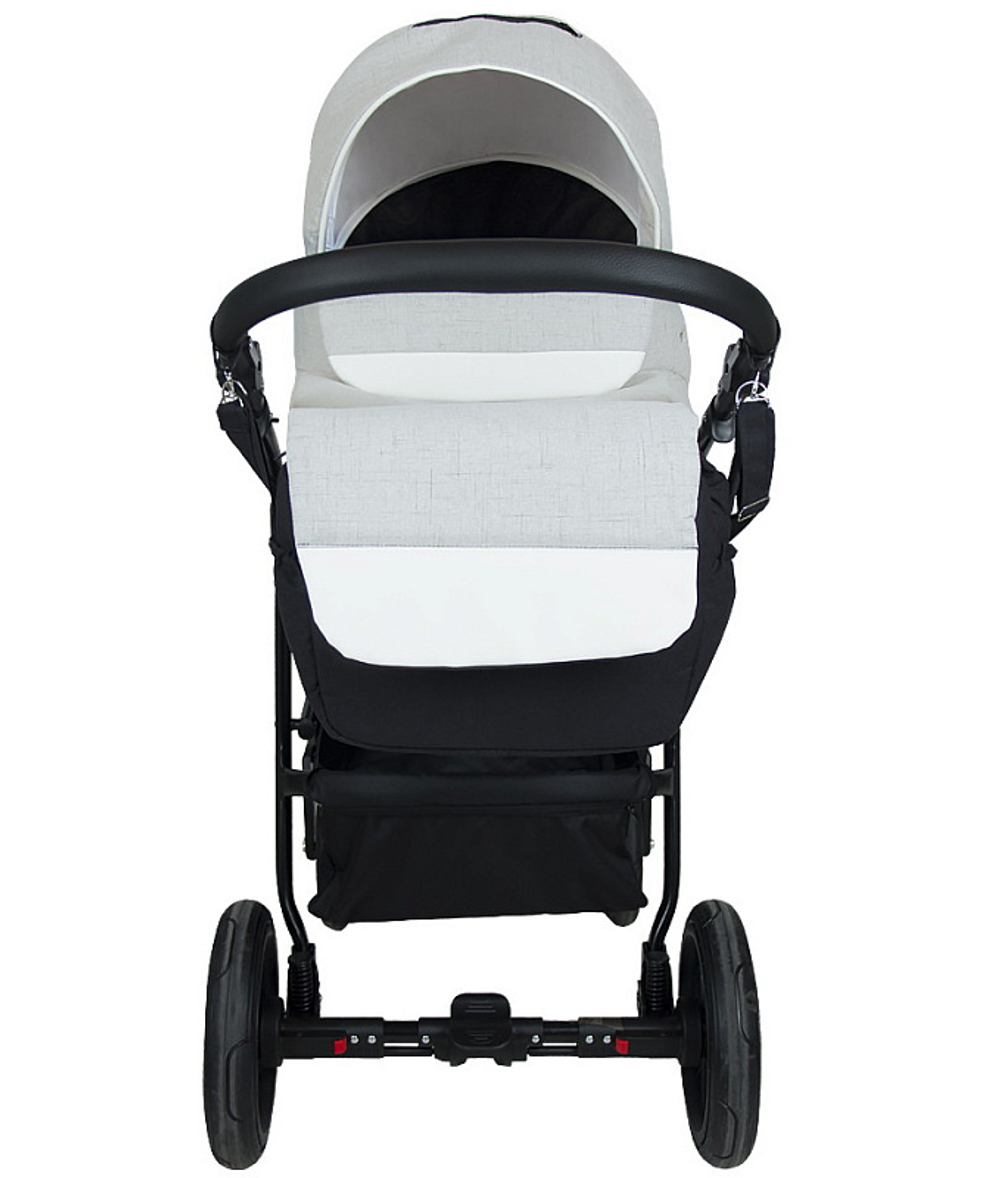 Детская коляска Alis Alvaro F 3 в 1 Al 04 т.серый+св.серый+белая кожа