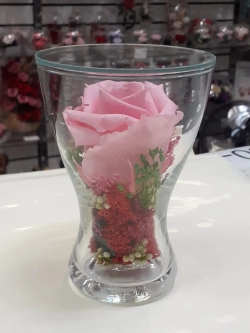 натуральная роза в стекле, вакуум*