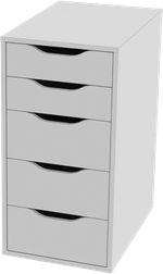 Комод Ингар 5 36x71x53, белый