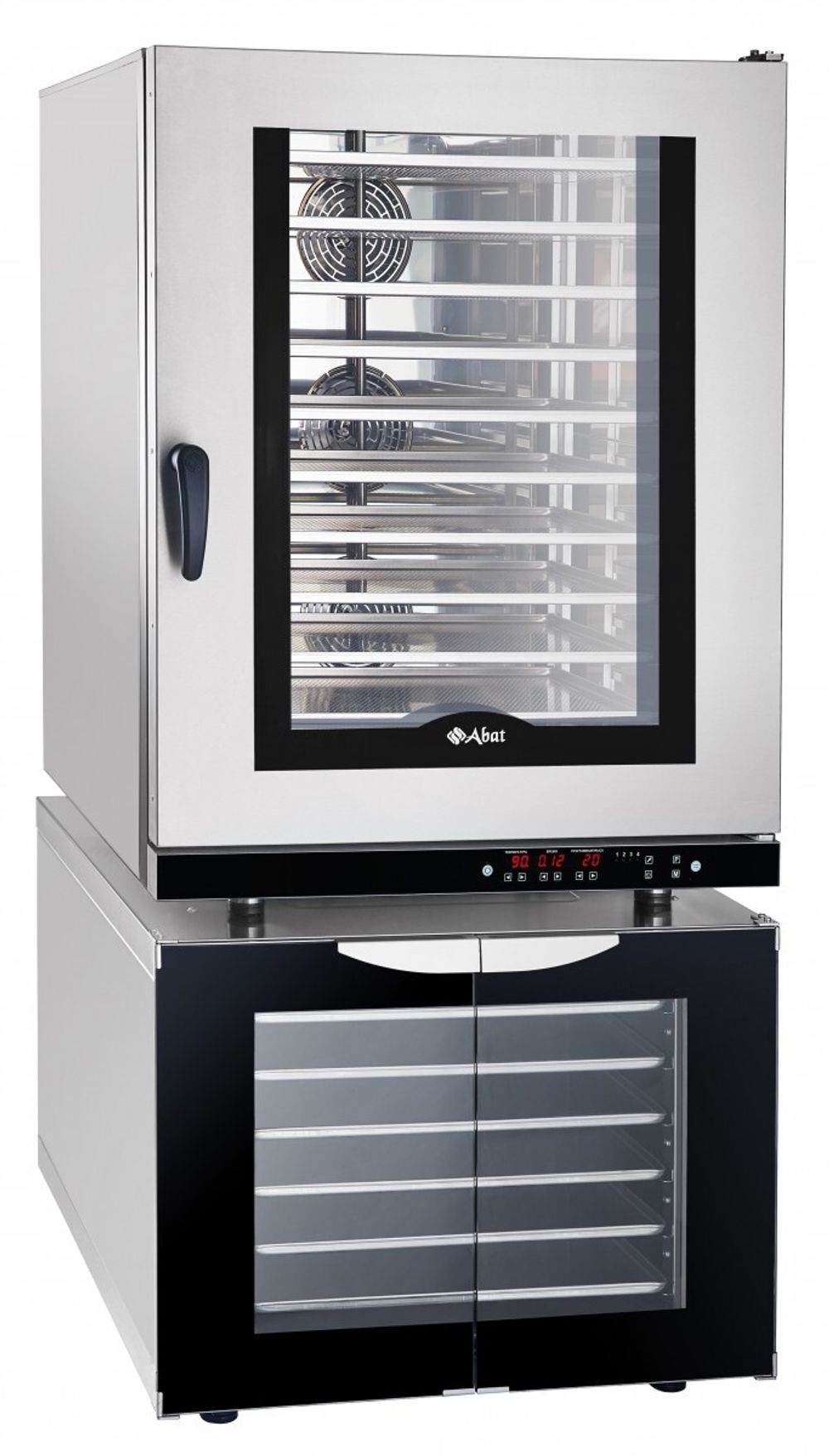 11000026897 Абат Конвекционная печь КЭП-10П, 10 уровней, 400х600 мм, нерж. камера, электронная панель, пароувлажнение, регулировка влажности от 0 до 100%, реверс, память на 110 программ, до 4-ех этапов в программе, без противней