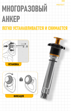 Съёмный анкер REICIO MDG4 12/80 мм
