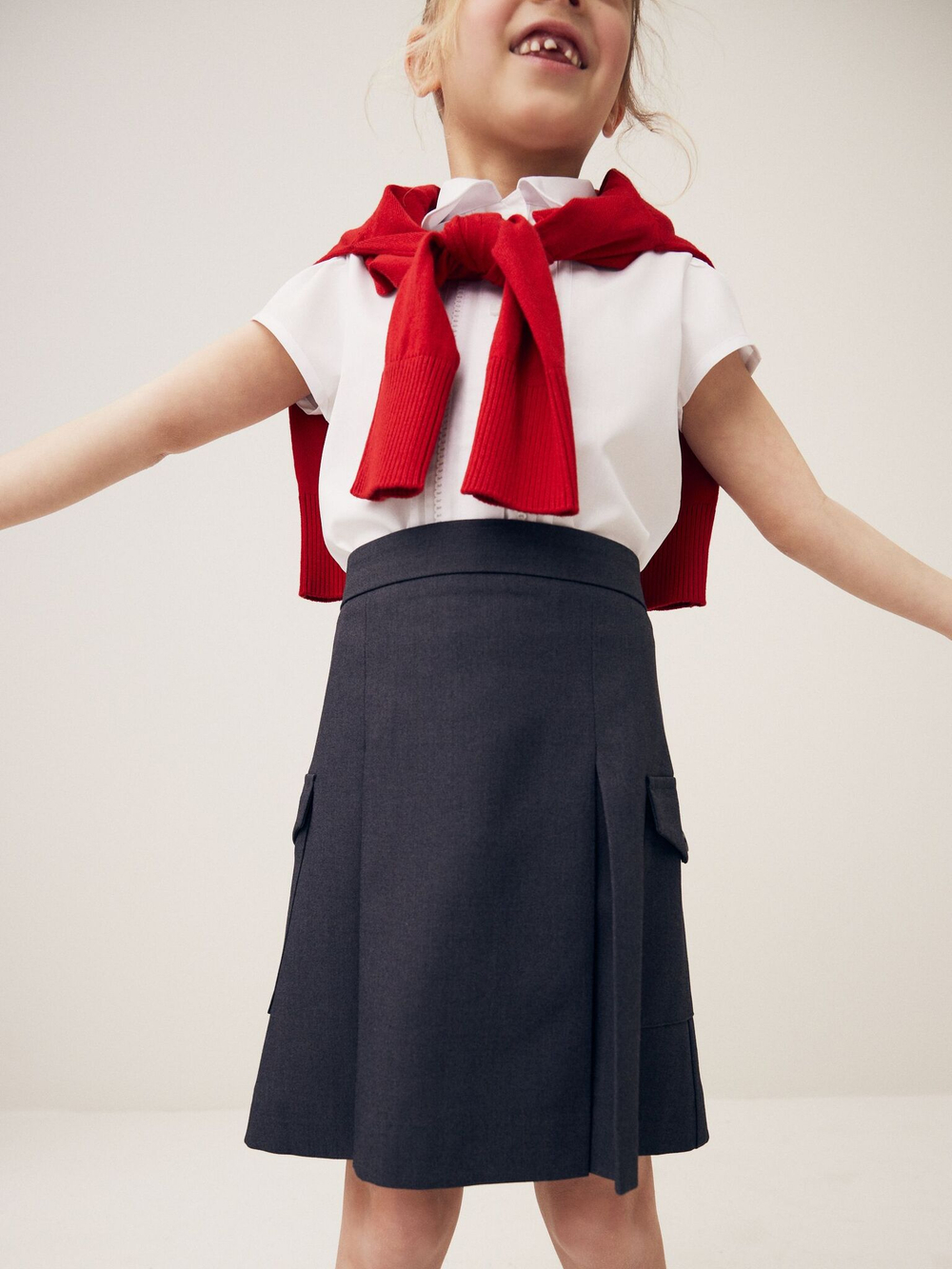 Юбка школьная для девочки Next Q76-894, Темно-серый