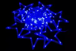 Светодиодная бахрома Звезды 2.5*0.95 м., 220V, 138 синих LED ламп, прозрачный провод, контроллер, Winner (B.02.5Т.138.S+)