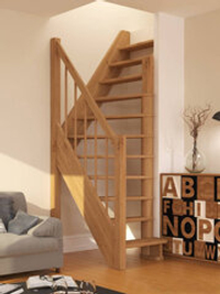 Лестница на второй этаж ЛС-91м Правая, Базовая, под покраску