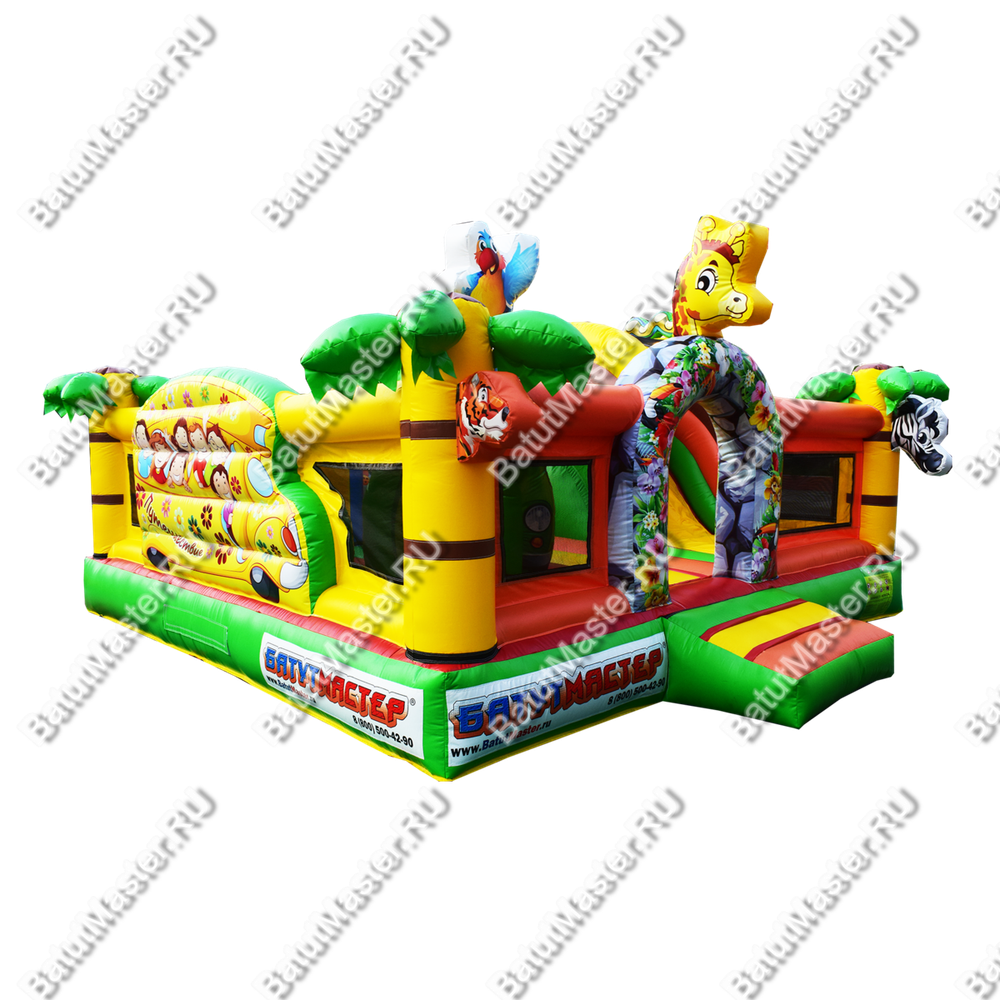 Коммерческий надувной батут "Сафари-экскурсия" 5*5*2,8 м