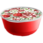 Миска пластиковая 2л «Bergamo» с крышкой красный