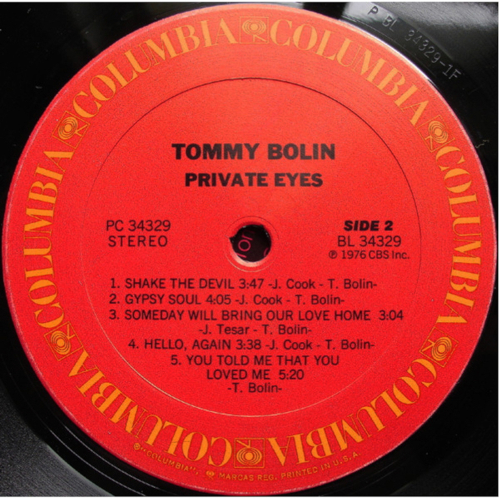 Tommy Bolin / Private Eyes (LP)