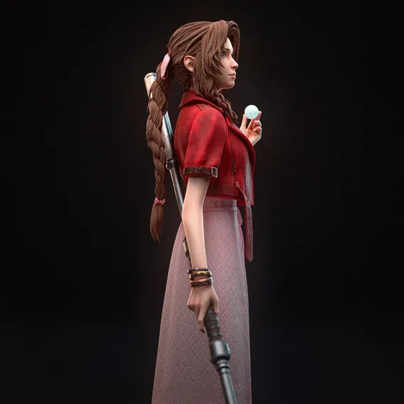 Aerith battle stance - Final Fantasy