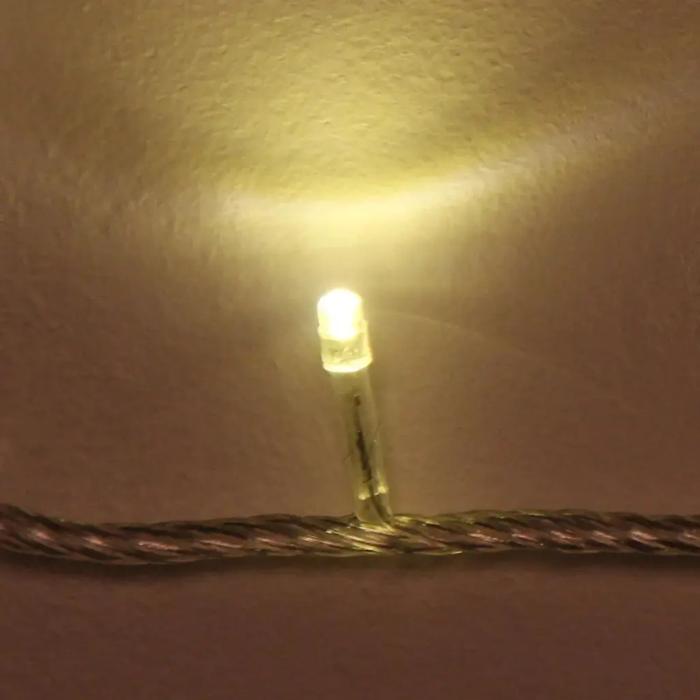 Гирлянда для дома «Водопад» нить 9,5м 100 ламп LED прозрач.пров, 8 реж,IP-20, Теплый белый (возможность соединения)