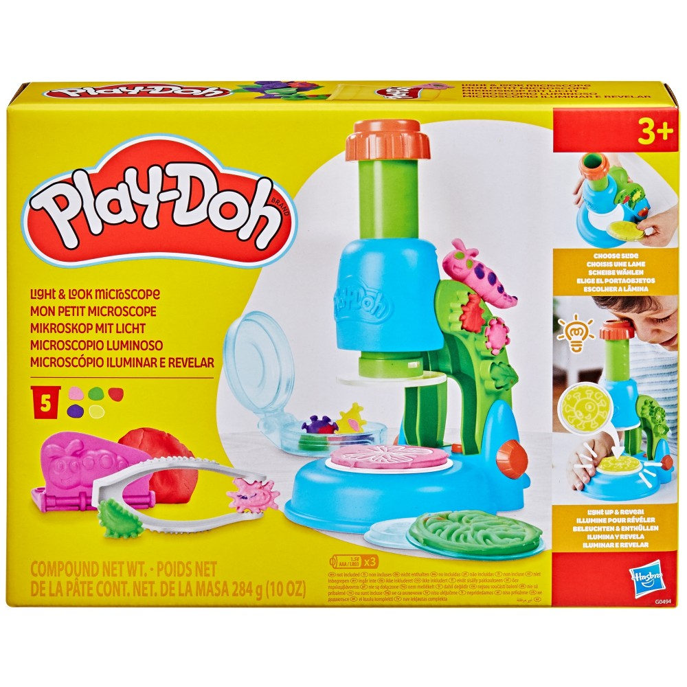 Play-Doh - Пластилин Микроскоп с подсветкой Набор с аксессуарами G0494
