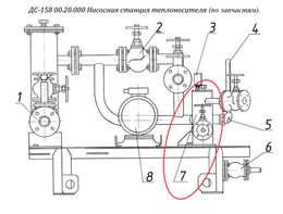 ДС-158 00.20.000 Насосная станция теплоносителя (по запчастям)