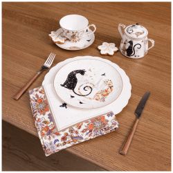 НАБОР САЛФЕТКИ "ПАРИЖСКИЕ КОТЫ" 2 ШТ 40*40 ТВИЛЛ