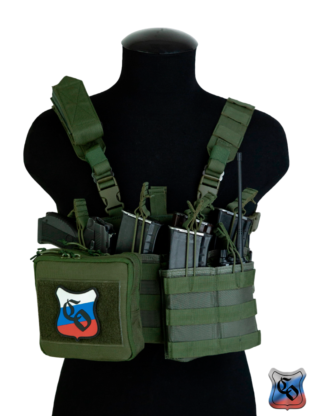 Подсумок SSO АКМ 2 MOLLE без клапана. Олива