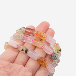 Микс натуральных камней "Пробуждение", бочонки с гранями, 10-14*6,5-8мм