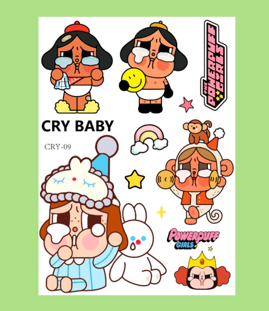 Наклейки "CryBaby". А4 Наклейки "CryBaby". А4