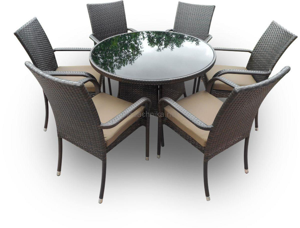 Обеденная группа из искусственного ротанга ЭММА «EMMA» (7 предметов)