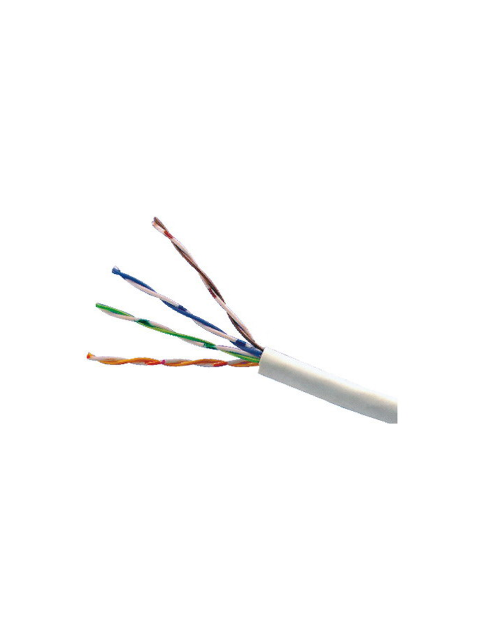 Кабель Кабель TWT UTP, патч-кордовый, 2 пары, Кат.5e, PVC, 305 метров, белый