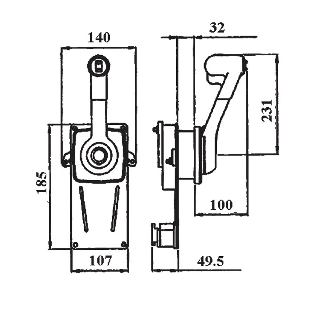 Контроллер вертикального крепления с тримом