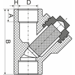 Фильтр косой 32 EVER® plast БЕЛЫЙ (Россия)