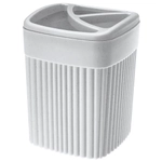 СТАКАН ДЛЯ ЗУБНЫХ ЩЕТОК VELVET 90х119ММ, 0,65Л (Светло-серый флэк)