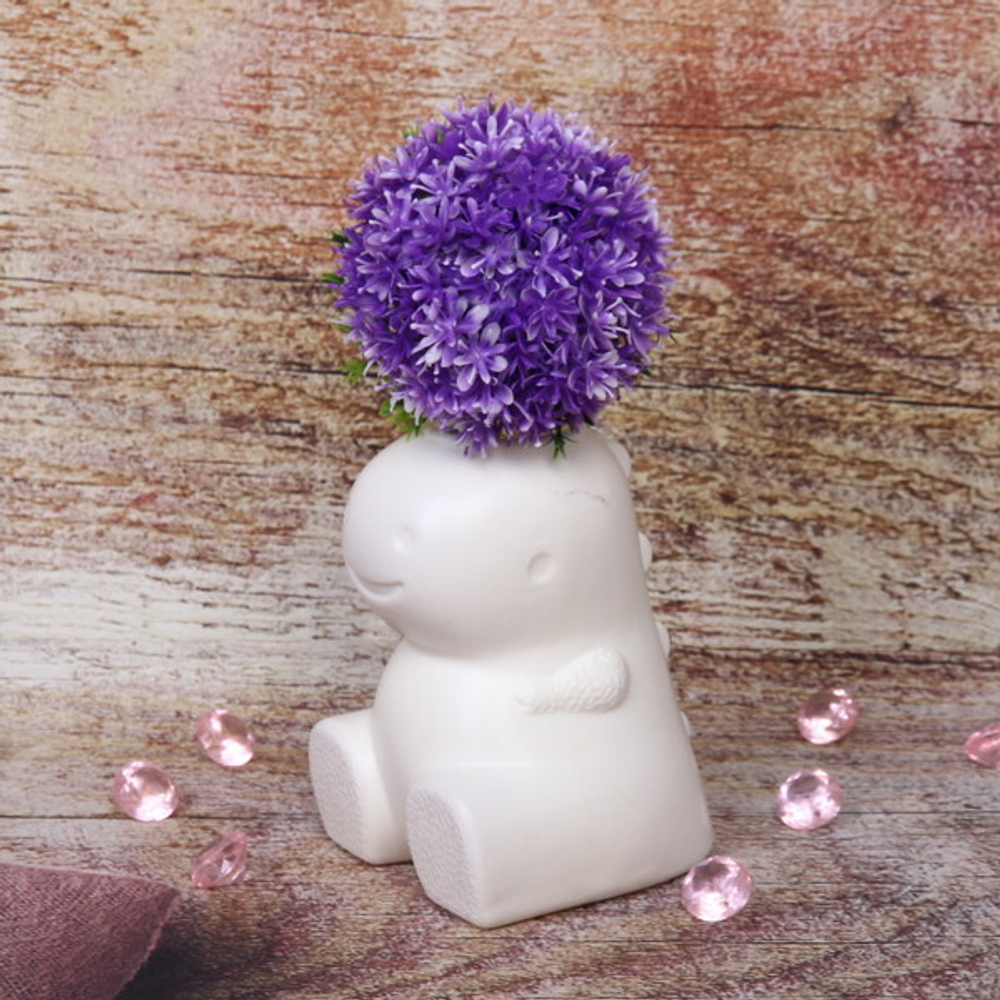 Ваза из пластика «Marlen-Улыбка» 0,5л 13*9*4,5см цвет белый