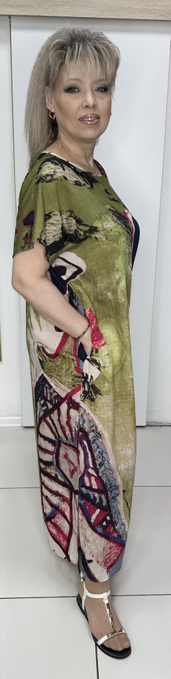 Красивое платье с изображением в стиле Пикассо