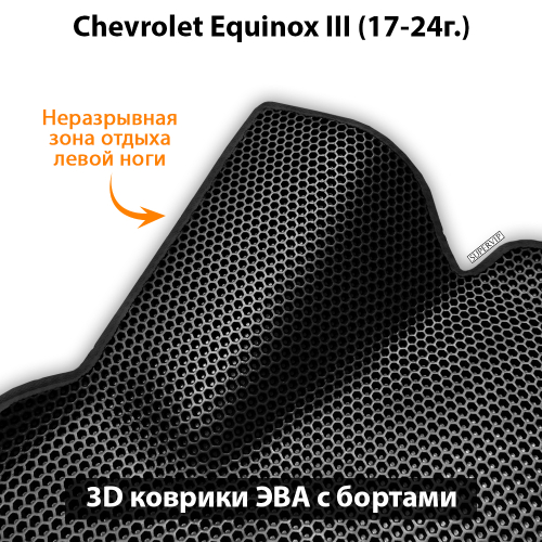 Передние автомобильные коврики ЭВА с бортами для Chevrolet Equinox III (17-24г.)