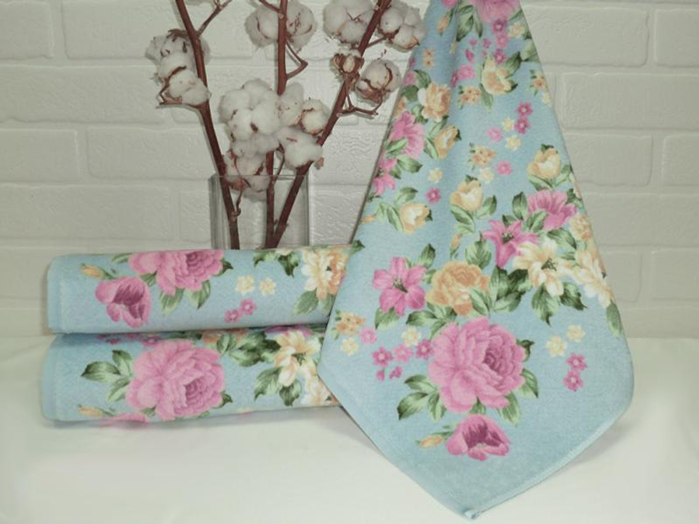 Полотенце Япония 40/40 КТ-2016-В голубые