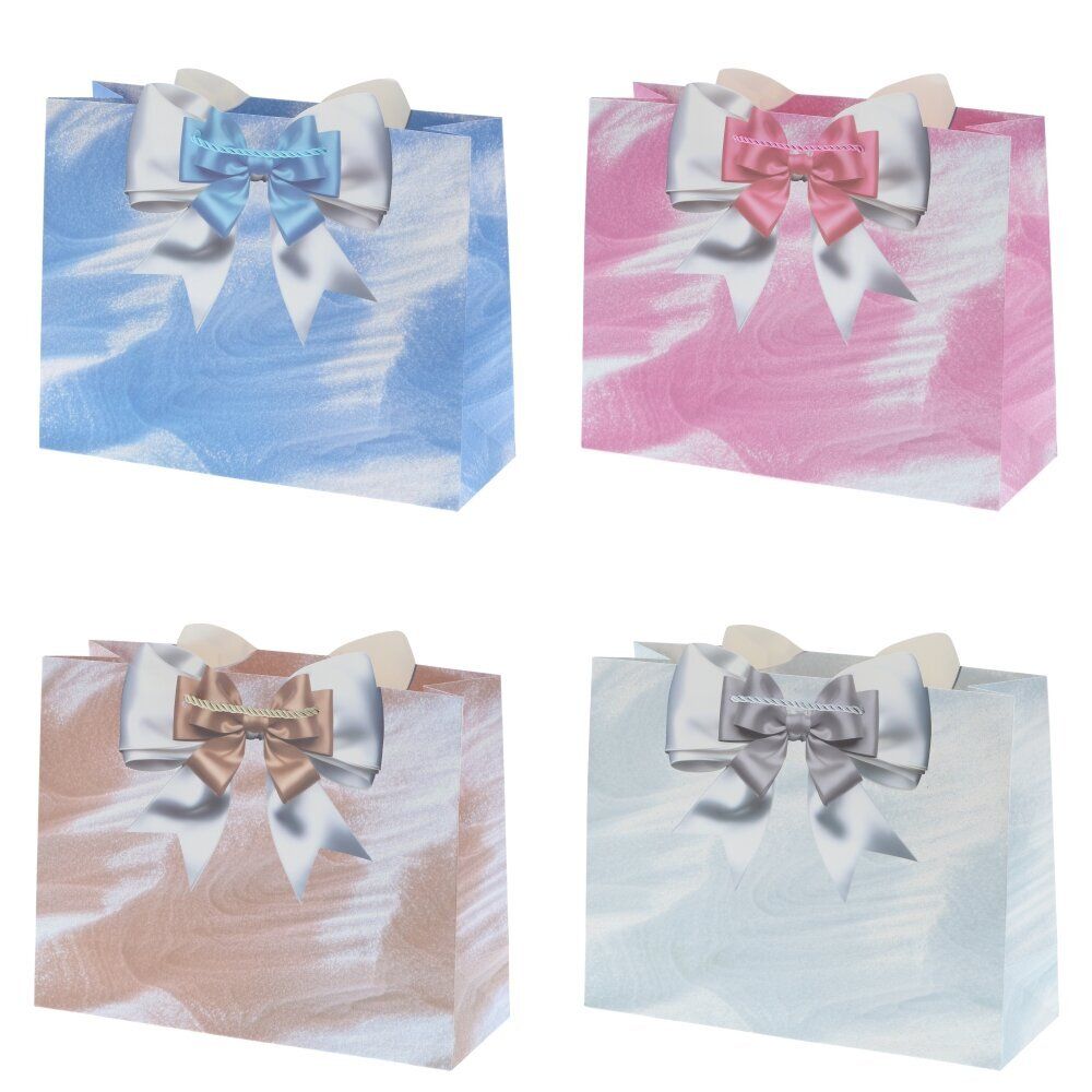 GAEM Пакет подарочный M (бумага 210г/м2, блок микс 12шт), L32 W10 H27 см, 4в.