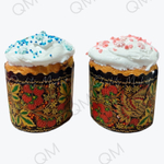 Форма бумажная под кулич 70/60 мм "Хохлома" от 20 шт/1 упак