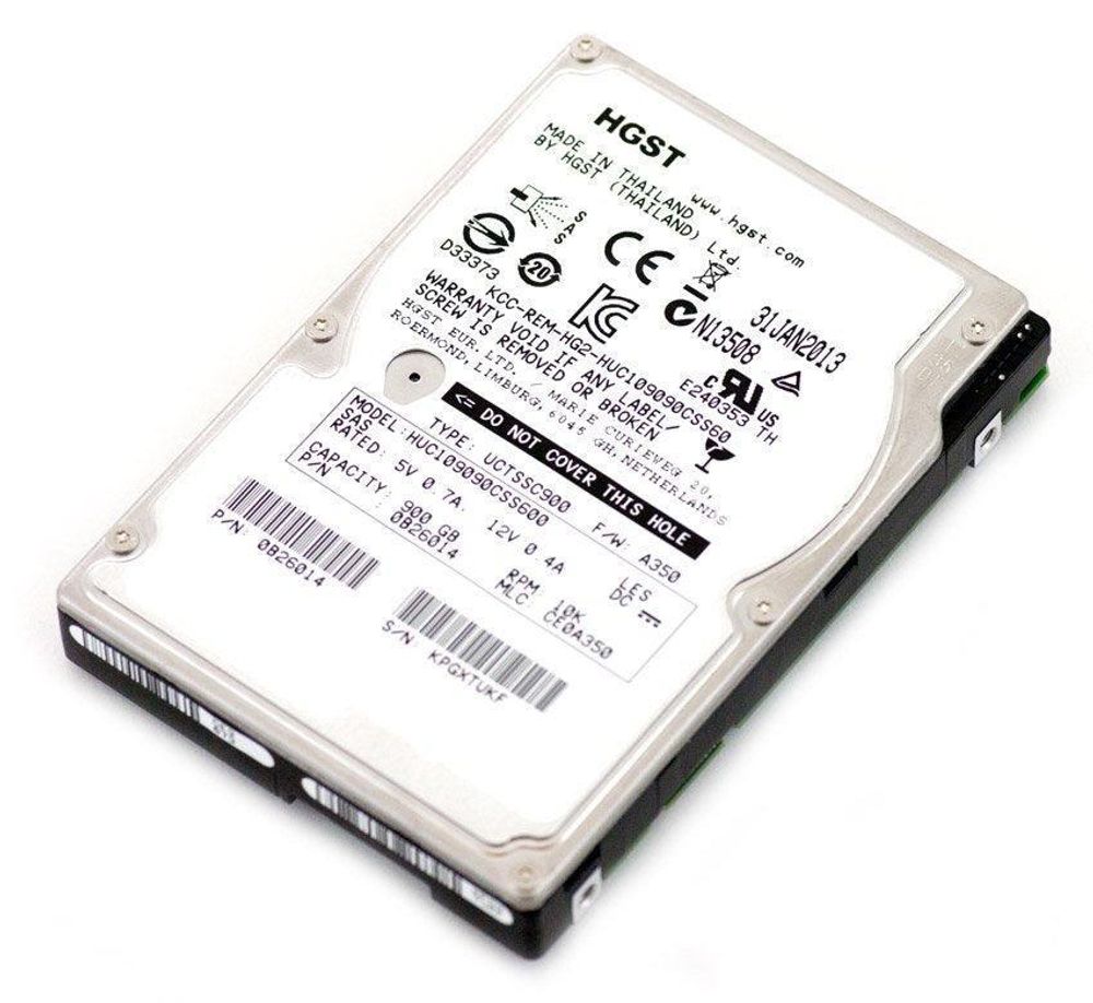 Жесткий диск Hitachi 900Gb (U300/10000/64Mb) SAS DP 8G 2,5 HUC109090CSS600