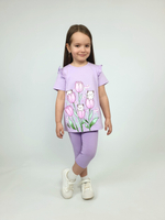 02-154-2 Комплект для девочки (футболка+ бриджи)
