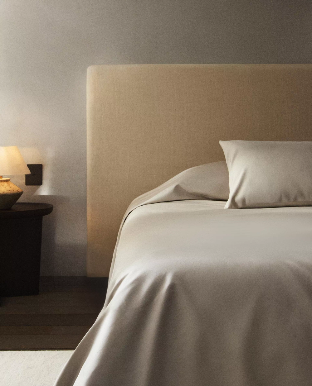 ZARA HOME Сатиновый пододеяльник (1000 нитей на дюйм), серый