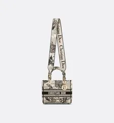 Сумка Dior Lady D-lite, модель среднего формата кремовый