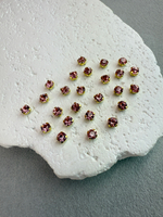 Шатоны 4 мм, Светлая роза в золоте, 25 шт