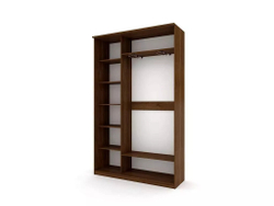 Шкаф купе Модерн 1490х450 2-х дверный 2-х секционный фотопечать №1 венге