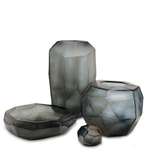 Ваза Guaxs Cubistic Indigo/Smokegrey, 27 см