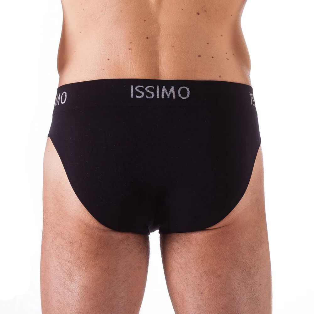 Мужские трусы слипы черные бесшовные ISSIMO SLIP 210
