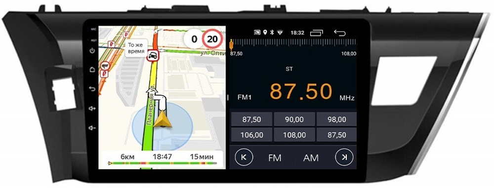 Магнитола для Toyota Corolla 2013-2016 - Parafar PF307FHD на Android 13, 8-ядер, 2Гб+32Гб, CarPlay, 4G SIM-слот